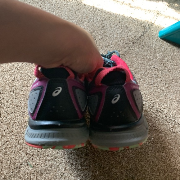 Asics Gel Scram 3 Trail Running Shoes Purple Black Pink Aqua Women's Size 9.5 - Picture 4 of 6